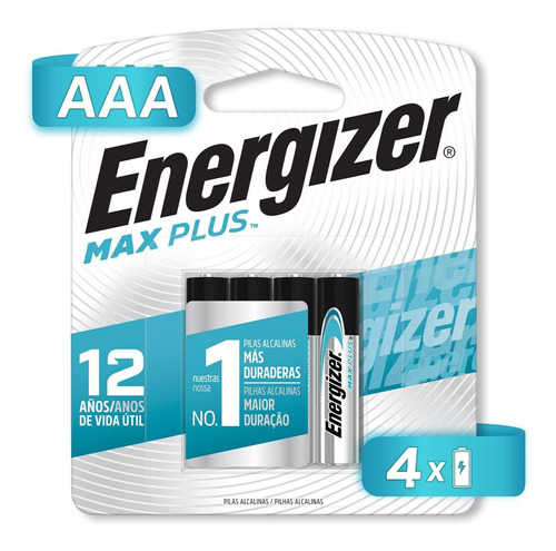 Pila Energizer Max Plus Aaa Alcalina Blister 4 Unidades