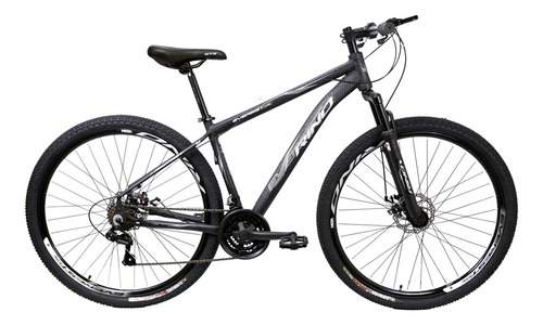 Bicicleta Rino Everest 29 Freio Disco 21v Câmbios Shimano Cor Preto/prata