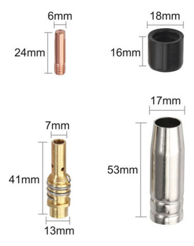 Boquilla De Soldadura M6 Tips, 0,8 Mm, Soldadura Por Antorch