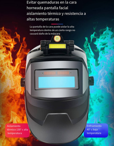 Máscara De Soldadura Con Oscurecimiento Automático De Color