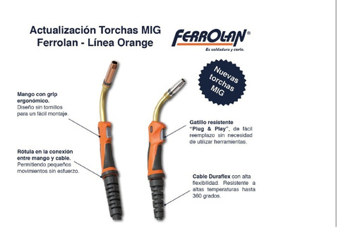 Torcha Mig Mag 150 A 3 Mts T15 Euro Acople Universa Ferrolan