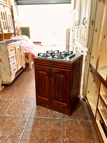 Mueble Para Anafe Chamalux De 4 Hornallas Marrón (Usado)