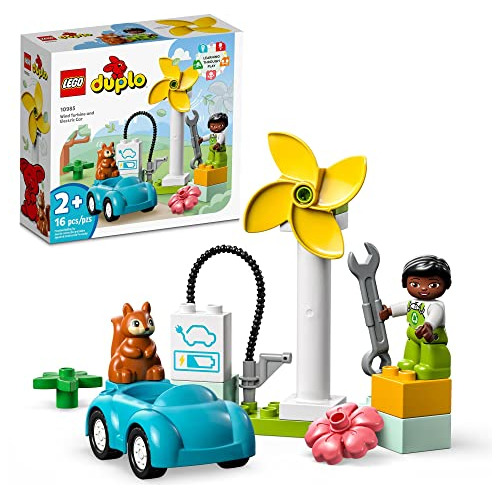 Turbina Eólica Y Coche Eléctrico Lego Duplo Town 10985 Early