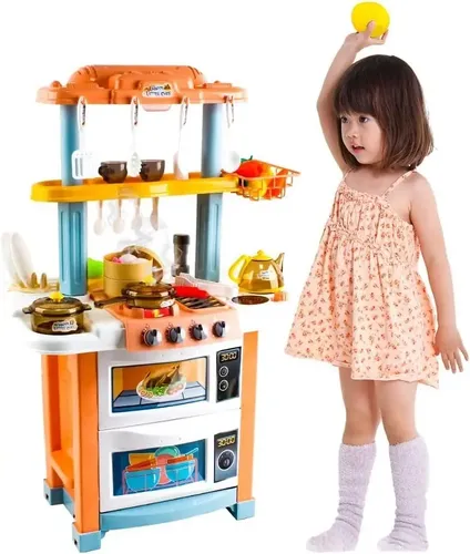 Chicos Cocina Juguete 2 En 1 – Fogón UV Fotocrómico Con Luz Y Sonido, Incluye 31 Accesorios, Se Convierte En Barbacoa, Para Niños De 3 A 5 Años