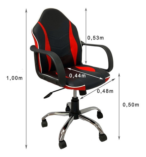 Imagen 3 de 7 de Silla Con Ruedas Para Escritorio Oficina Armado Gratis
