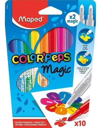 Plumones Mágicos Maped Color Peps Magic 10 Piezas