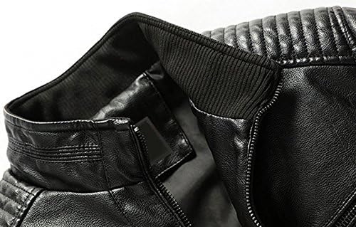 Youhan - Chaqueta Informal De Piel Sintética Con Cremallera