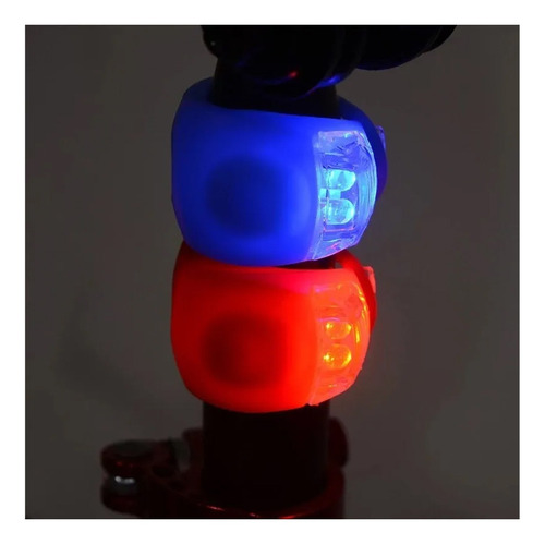Linternas De Silicón Para Bicicleta 2 Piezas Radox Luz Bicic Color Rojo