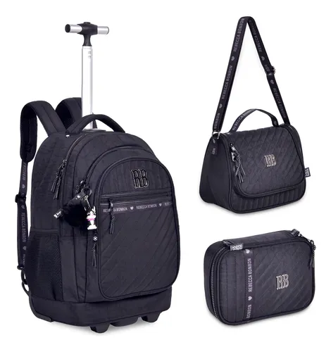 comprar Kit Mochila Escolar Rb Rebecca Bonbon Carrinho Rodinha Clio