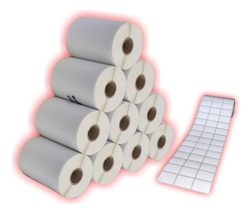 Kit 20 Rls Etiqueta Adesiva 33x21mm 3 Colunas Couche