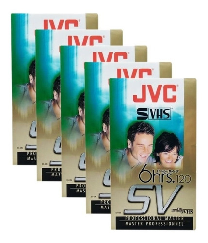 Fita De Video Super Vhs Jvc St-120sv 120min 5 Unidades