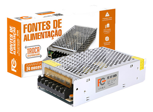 Fonte Chaveada Colmeia 12v 10a C/ Proteção Contra Curto