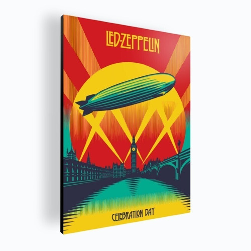 Cuadro Decorativo Mural Poster Led Zeppelin 84x118 Mdf