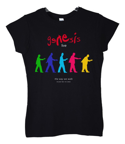 Polera Mujer Genesis Live The Way We Walk Rock Abominatron