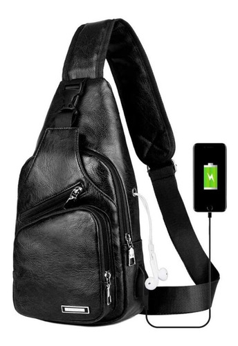 Bolso Bandolera De Piel Comusb Mochila Cartero.