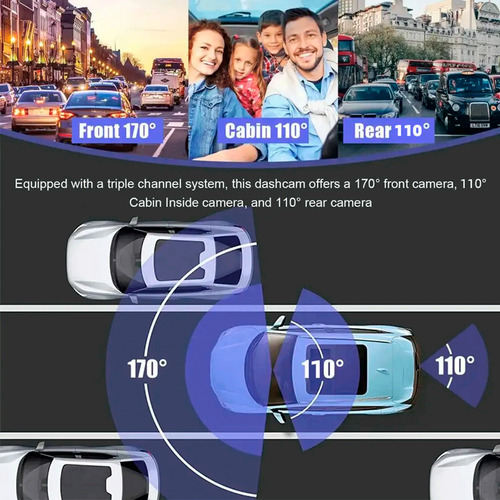 Cámara Dvr Dash Cam Auto Full Hd Wifi Visión Nocturna Uber