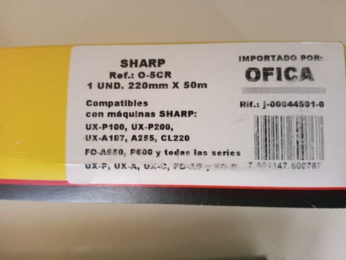 Pelicula Para Fax Sharp Ofica