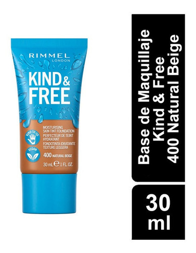 Base De Maquillaje Rimmel Hidratante Kind & Free Apto Vegano