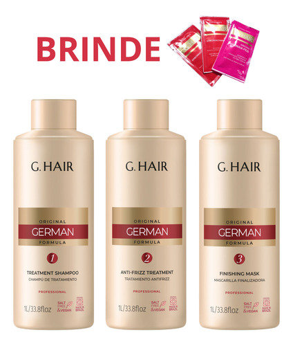 Progressiva Ghair Formula Alemã 3 Passos 3x1l Profissional