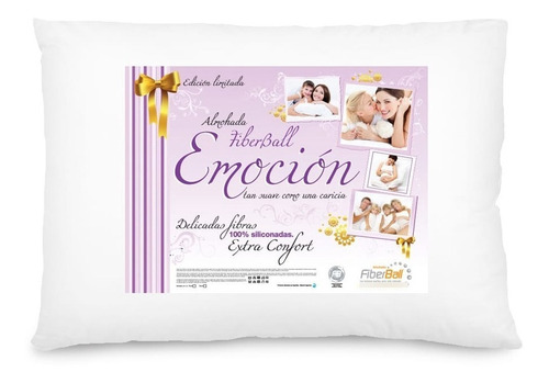 Imagen 2 de 4 de Almohadas X2 Fibra Siliconada 70x40 Emotion Fiberball Cuotas