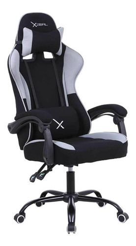 Imagen 2 de 8 de Silla de escritorio Xzeal XZ20 gamer ergonómica negra y blanca