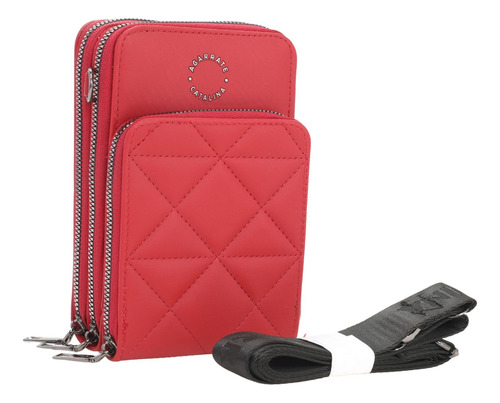 Billetera Charlotte Agarrate Catalina Rojo Pu
