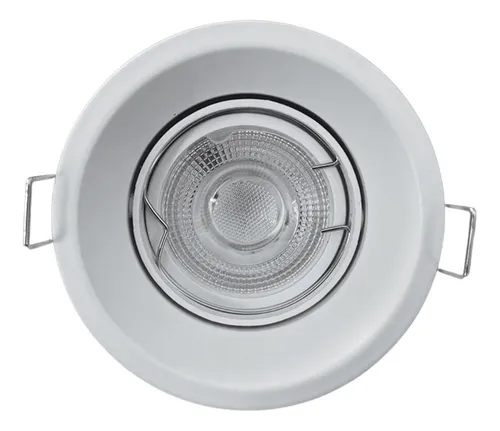 Pack 5 Focos Led Embutido Retraído Porta Gu-10 Pessaro Mr16