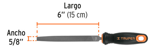 Lima Plana 6'' Muza Mango Doble Inyeccion Acabado Fino 11238