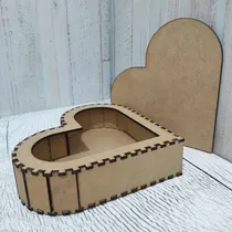 Comprar Cofre Forma De Corazón - Cajas De Trupan Con Acabado Laser