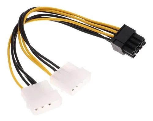 Adaptador Dual Pci-e De 4 Pines A 8 Pines (6+2 Pines)