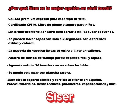 Imagen 6 de 10 de Vinilo Sublimable Adhesivo Ropa Oscura Sublimar Siser X 3