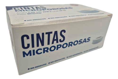 Cinta Microporosa 1.25 Cm X 10 Mts Color Blanco