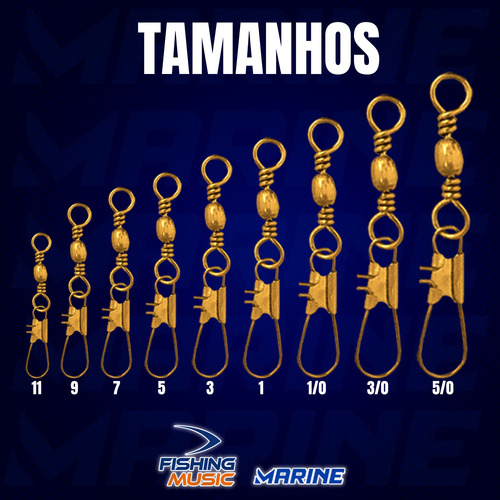 Girador Bbs Gold Snap Ct 7 - 25 Unidades - Marine Sports
