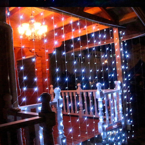 Instalación Cascada De Luces Navidad Decoración 6x1m 480 Led