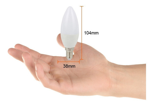 Imagen 5 de 5 de Bombillo Led Tipo Vela, 4 W, Luz De Día, Base E14