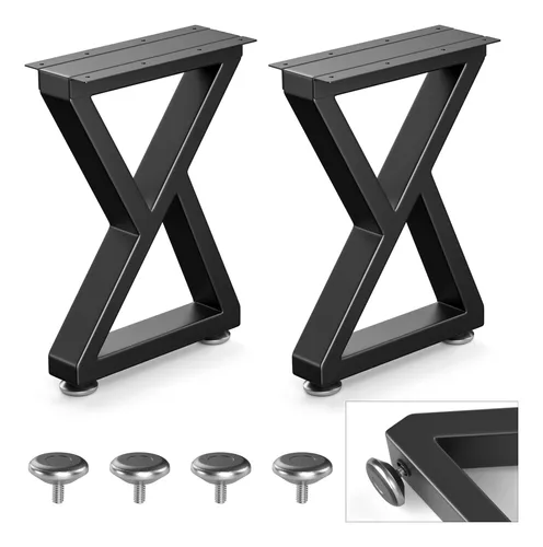 Patas de metal para escritorio, patas de mesa de 28 pulgadas, patas de mesa  negras industriales resistentes, patas de mesa en forma de Z, patas de
