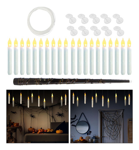 Velas Flotantes Para Colgar En La 20 Piezas Blancas B