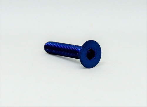 Pro Bolt Tornillo De Aluminio Cabeza Plana M5x20mm Azul