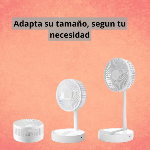 Ventilador Escritorio Pequeño Plegable 3 Velocidades 180°