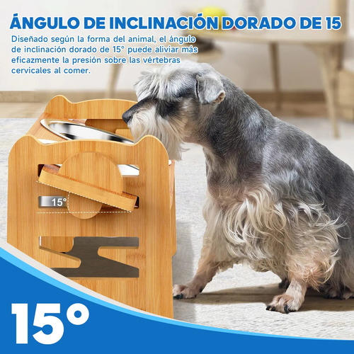 Platos/tazas Ajustables Levantados Para Perros Y Gatos