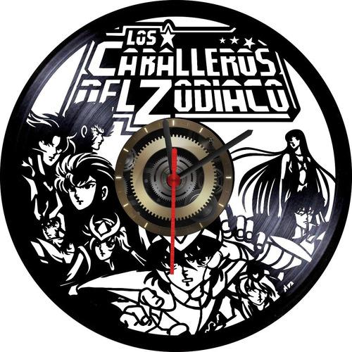 Reloj En Vinilo Lp Caballeros Del Zodiaco/ Vinyl Clock Seiya