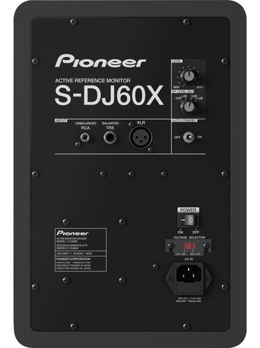 Monitor De Estudio Activo Pioneer S-dj60x -6'' + Dr - 125w