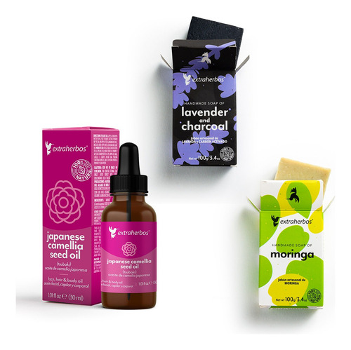 Kit Especial Antiacné, Aceite Camelia + Jabones Artesanales