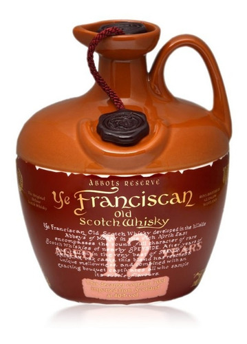 Whisky Ye Franciscan 12 Años Vasija Porcelana 750ml Estuche