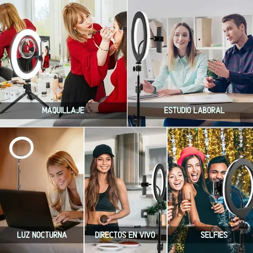 Aro De Luz Led 36cm Tripode Selfie Celular Soporte Cel