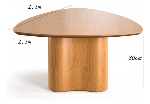 Mesa De Jantar Com Formato Triangular Moderno Cinamomo