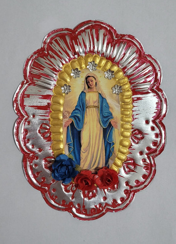 Cuadro Virgen Maria. Decoración Repujado Arte