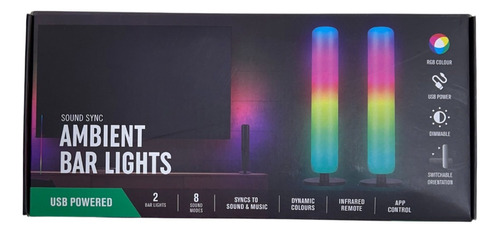 Barra De Luz Led Control De Sonido Al Ritmo Música Rgb 