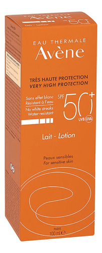Avene Bloqueador Solar Leche Fps50+ Crema Corporal 100ml.