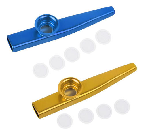 2 Kazoo 10pcs Diafragma Kazoo Instrumento Único Para